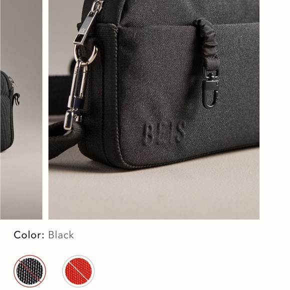 Stylish Black Beis Travel Crossbody Bag - Picture 2 of 4